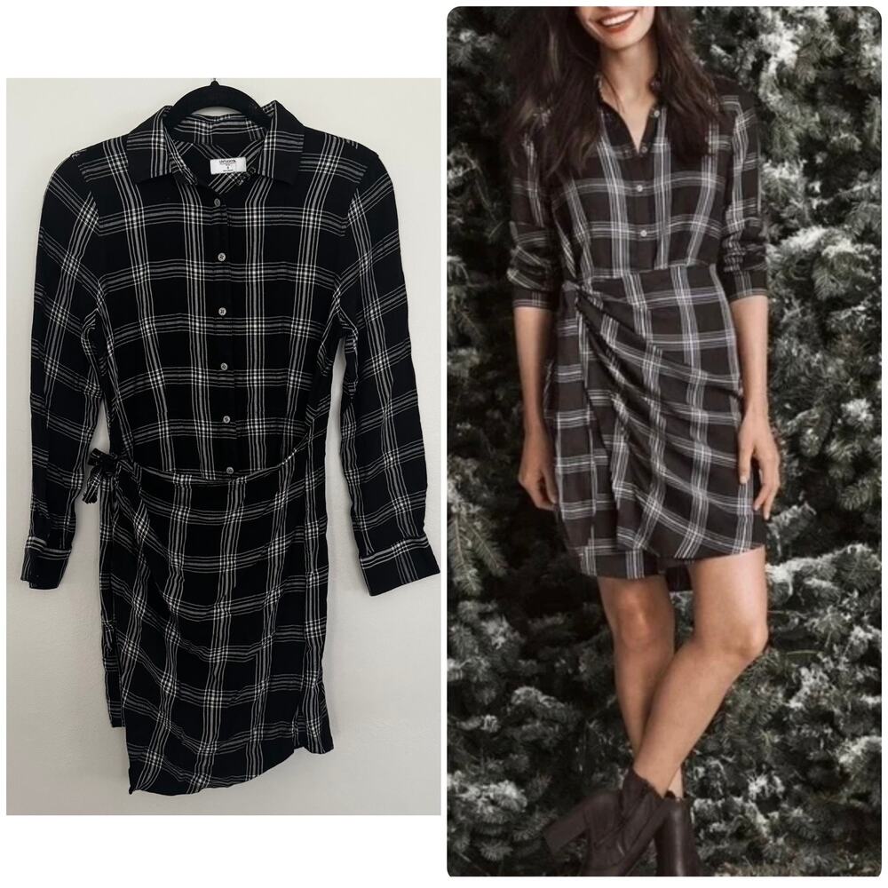 UNTUCKit Tessa Dress in Black Plaid